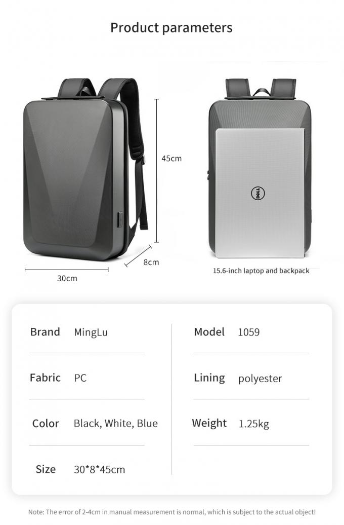 Mens Anti Theft Waterproof Business Backpack With Computer Interlayer 0